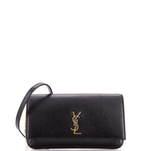 Saint Laurent Classic Monogram Phone Holder Shoulder Bag Leather